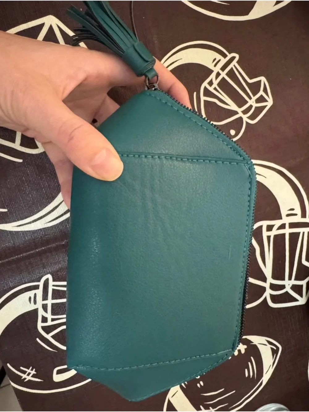 fresh Teal Zip Card Holder